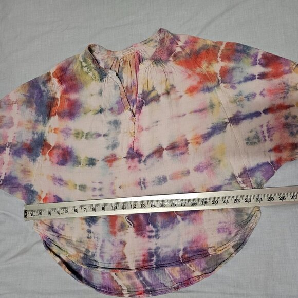 Free People x CP Shades Boho Tied Dye Top Blouse Shirt Women Size M Cotton 1 - Picture 9 of 12